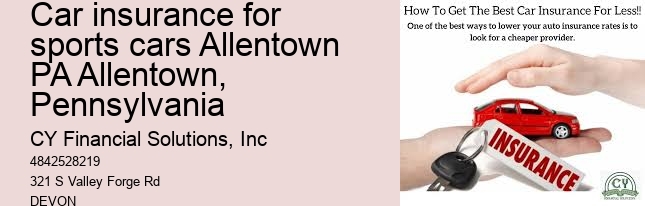 car insurance for sports cars Allentown PA Allentown, Pennsylvania